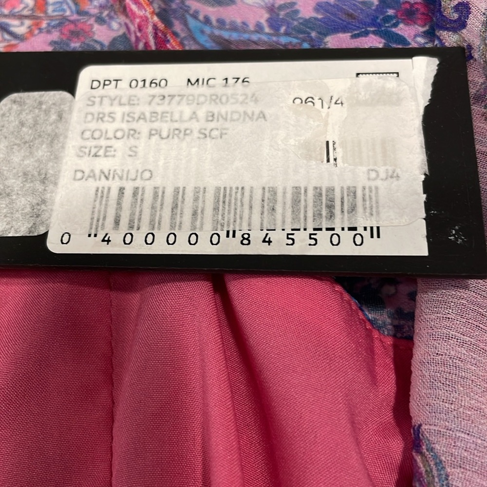 Gianni Bini x DANNIJO Wrap Dress Isabella Printed V-Neck Ruffle Chiffon S - Picture 14 of 15